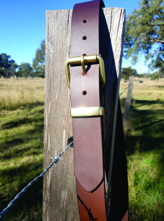 Work Belt - Brown with Brass Buckle