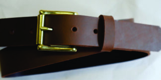 Work Belt - Brown with Brass Buckle