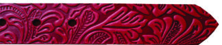 Patterned Italian Leather - Red