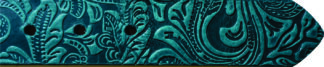 Patterned Italian Leather - Teal Green